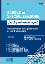 Scuole di specializzazione per le professioni legali. Manuale teorico per la preparazione ai quiz di ammissione. Programma completo d'esame. E-book. Formato PDF ebook