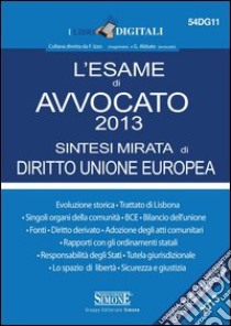 L' esame di avvocato 2013. Sintesi mirata di diritto Unione Europea. E-book. Formato PDF ebook