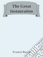 The Great Instauration. E-book. Formato EPUB ebook