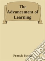 The Advancement of Learning. E-book. Formato Mobipocket