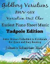 Goldberg Variations BWV 988 11a2 Clav Easiest Piano Sheet Music Tadpole Edition. E-book. Formato EPUB ebook