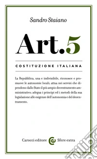 Costituzione italiana: articolo 5. E-book. Formato EPUB ebook