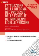 L'attuazione della riforma del processo delle famiglie, dei minorenni e delle persone. E-book. Formato EPUB ebook