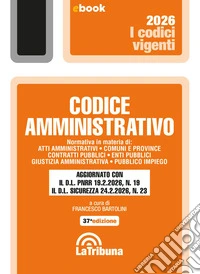 Codice amministrativo: Edizione 2026 Collana vigenti. E-book. Formato EPUB ebook