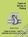 Types of Valves in PipingTypes of Valves - Tables to estimate man hours of assembly. E-book. Formato EPUB ebook di Gustavo Miguel Cinca