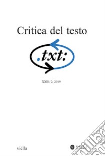 Critica del testo (2019) Vol. 22/2. E-book. Formato PDF ebook di Autori vari