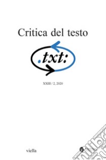 Critica del testo (2020) Vol. 23/2. E-book. Formato PDF ebook di Autori Vari