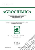 Agrochimica - Special Issue (2021)180 years of excellence in agricultural sciences in Pisa: The state of research today. E-book. Formato PDF ebook