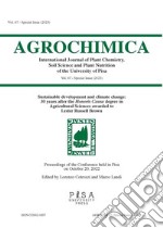 Agrochimica - Special Issue (2023)Sustainable development and climate change: 30 years after the Honoris Causa degree in Agricultural Sciences awarded to Lester Russell Brown. E-book. Formato PDF ebook