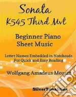 Sonata K545 Third Movement Beginner Piano Sheet Music PDF. E-book. Formato EPUB ebook