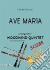 Ave Maria (Gounod) Woodwind Quintet SCORE. E-book. Formato PDF ebook