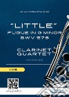 Clarinet Quartet &quot;Little&quot; Fugue in G minor (score)intermediate level. E-book. Formato PDF ebook