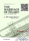 Bb Trumpet 1 part: "The Marriage of Figaro" overture for Trumpet Quartetintermediate level. E-book. Formato PDF ebook di Wolfgang Amadeus Mozart