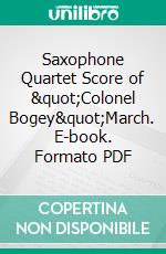 Saxophone Quartet Score of 