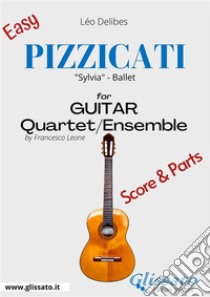 Pizzicati - Easy Guitar Quartet score & parts