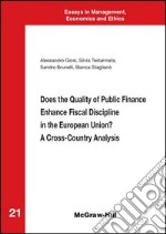 Does the quality of public finance enhance fiscal discipline in the European Union? A cross-country analysis. E-book. Formato EPUB ebook