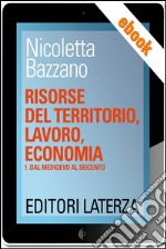 Risorse del territorio, lavoro, economia: vol. 1 Dal Medioevo al Seicento. E-book. Formato EPUB ebook