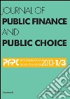 Journal of Public Finance and Public Choice n. 1-3/2013: Rivista quadrimestrale in lingua inglese sull'economia delle scelte pubbliche. E-book. Formato PDF ebook