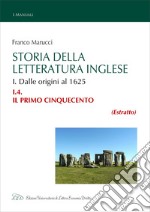 Storia della Letteratura Inglese. I.4. Il primo Cinquecento. E-book. Formato EPUB ebook