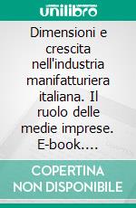 Dimensioni e crescita nell'industria manifatturiera italiana. Il ruolo delle medie imprese. E-book. Formato PDF