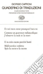 Quaderno di traduzioni. E-book. Formato EPUB