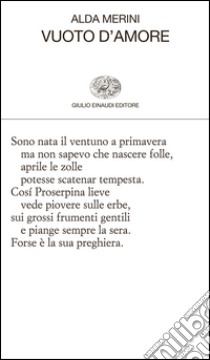 Vuoto d'amore. E-book. Formato EPUB ebook di Alda Merini