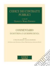 Codice dei Contratti Pubblici - Art. 83 Criteri di Selezione e Soccorso Istruttorio . E-book. Formato PDF ebook di Annalaura GIANNELLI 