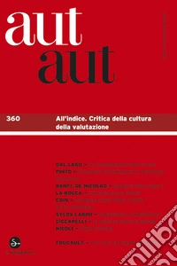 Aut Aut 360. All'indice. Critica della cultura della valutazione. E-book. Formato EPUB ebook