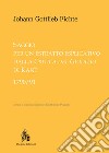 Saggio per un estratto esplicativo dalla Critica del Giudizio di Kant (1790-91). E-book. Formato PDF ebook