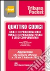 Quattro codici. Civile e di procedura civile, penale e di procedura penale. E-book. Formato EPUB ebook