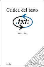 Critica del testo (2014) Vol. 17/1. E-book. Formato PDF ebook