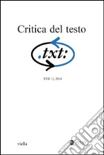 Critica del testo (2014) Vol. 17/2. E-book. Formato PDF ebook