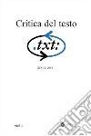 Critica del testo (2016) Vol. 19/1. E-book. Formato PDF ebook