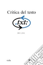 Critica del testo (2016) Vol. 19/2. E-book. Formato PDF ebook