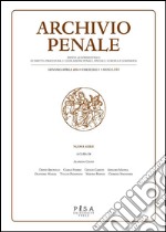 Archivio Penale: n. 1 Gennaio-Aprile 2014. E-book. Formato PDF ebook