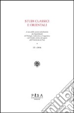 Studi classici e orientali LX 2014. E-book. Formato PDF ebook