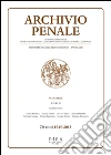 Archivio Penale 3/2015. E-book. Formato PDF ebook di AA.VV
