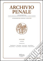 Archivio Penale 1/2016. E-book. Formato PDF ebook