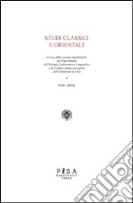 Studi Classici Orientali LXII 2016. E-book. Formato PDF ebook