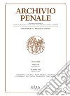 Archivio Penale 1/2017. E-book. Formato PDF ebook