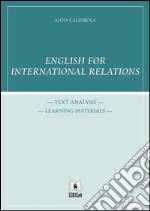 English for international relations. Text analysis. Learning materials. E-book. Formato EPUB