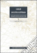 L&apos;Analisi Linguistica e Letteraria 2011-1. E-book. Formato PDF ebook