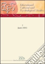 Journal of Educational, Cultural and Psychological Studies (ECPS Journal) No 7 (2013). E-book. Formato PDF ebook