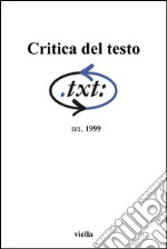 Critica del testo (1999) Vol. 2/2. E-book. Formato PDF ebook