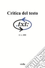 Critica del testo (2000) Vol. 3/2. E-book. Formato PDF ebook