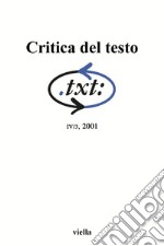 Critica del testo (2001) Vol. 4/3. E-book. Formato PDF ebook