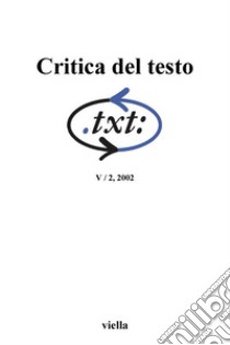 Critica del testo (2002) Vol. 5/2. E-book. Formato PDF ebook di Autori Vari