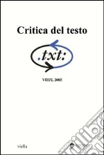 Critica del testo (2005) Vol. 8/2. E-book. Formato PDF ebook