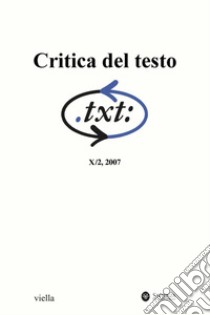 Critica del testo (2007) Vol. 10/2. E-book. Formato PDF ebook di Autori Vari