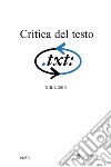 Critica del testo (2010) Vol. 13/1. E-book. Formato PDF ebook